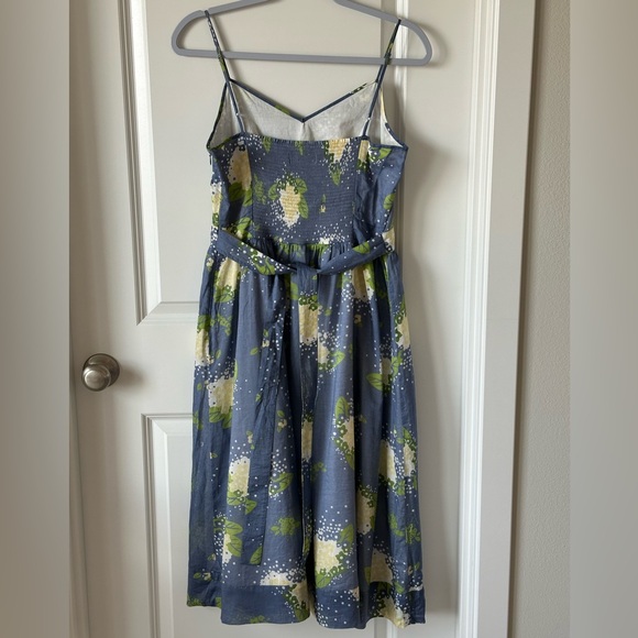 Banana Republic Cotton Floral Midi Dress With Adjustable Straps -10( L) - Picture 2 of 7